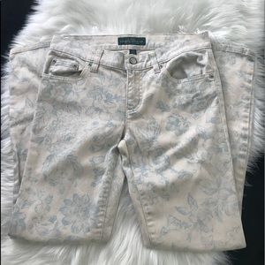RALPH LAUREN BEIGE FLORAL JEANS